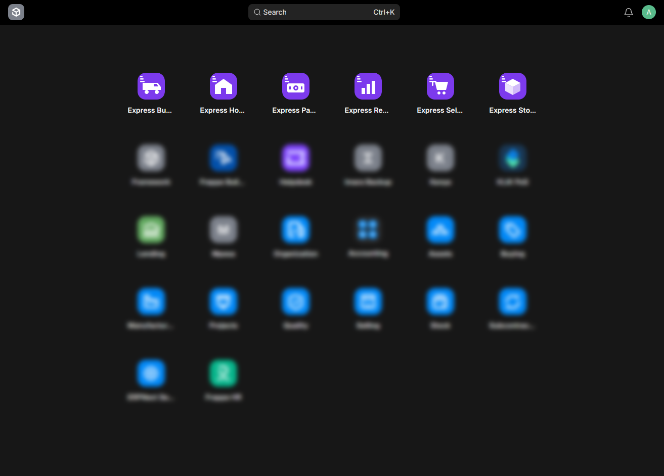 ERPNext Express — desktop app launcher